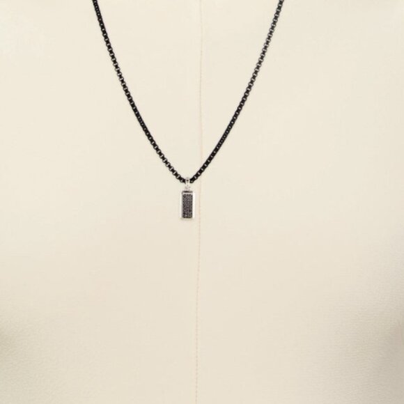 DAVID YURMAN DIAMOND STERLING SILVER 925 STREAMLINE AMULET PENDANT NECKLACE - Picture 9 of 9